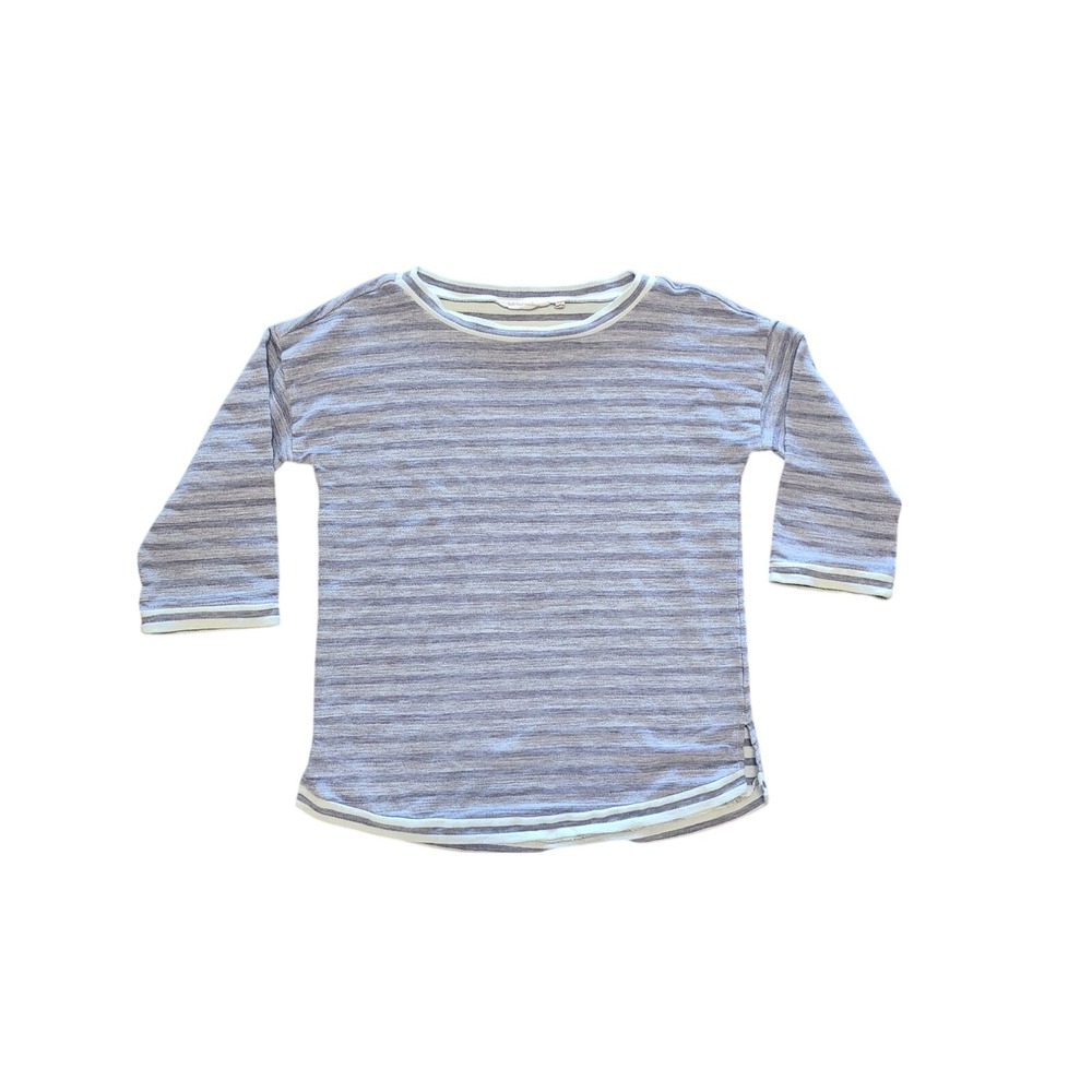 Soft Surroundings‎ Sail Striped Pullover Womens S Terry Cotton Blend Coastal